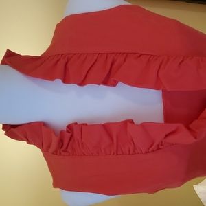 MILLY DRESS, NWOT, size 10, red, sleeveless, ruffle, lined.